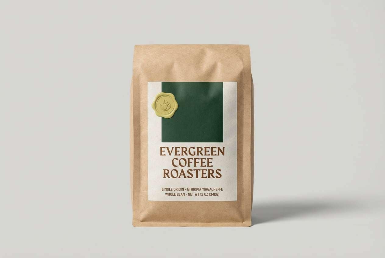 coffee bag label