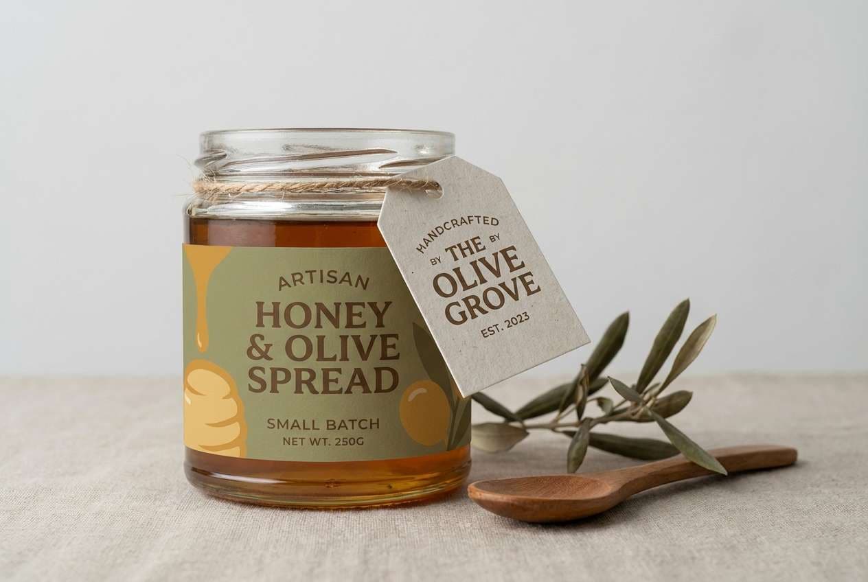 artisan jar label mockup