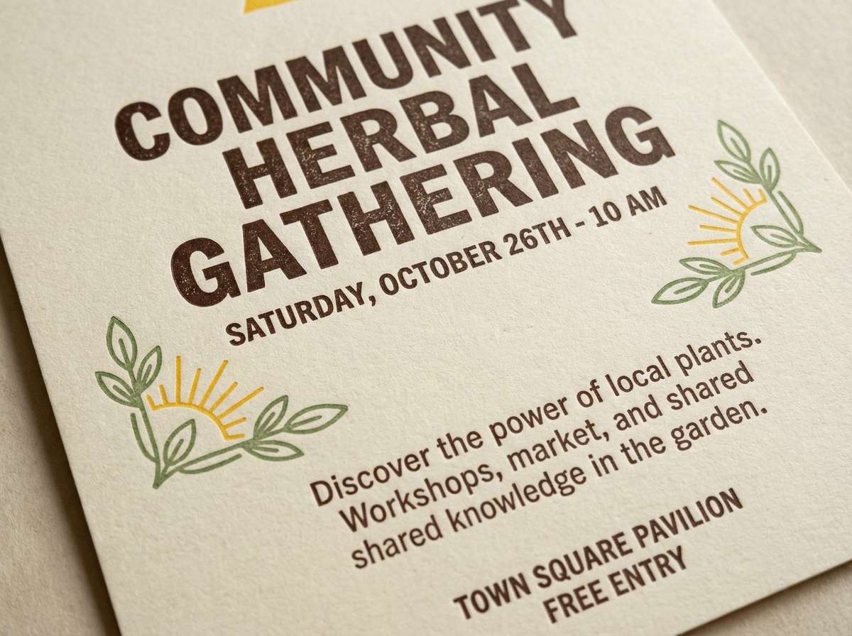 letterpress workshop flyer