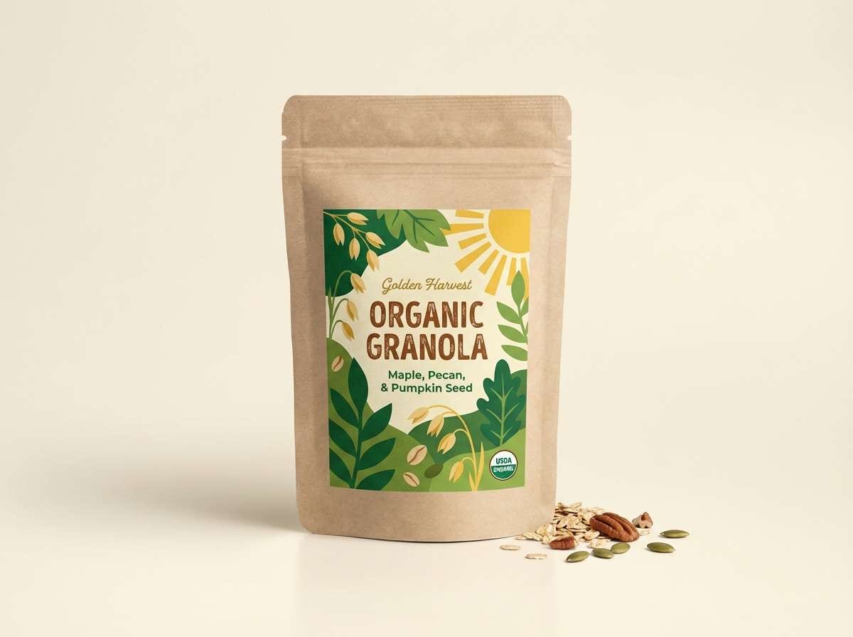 organic granola packaging