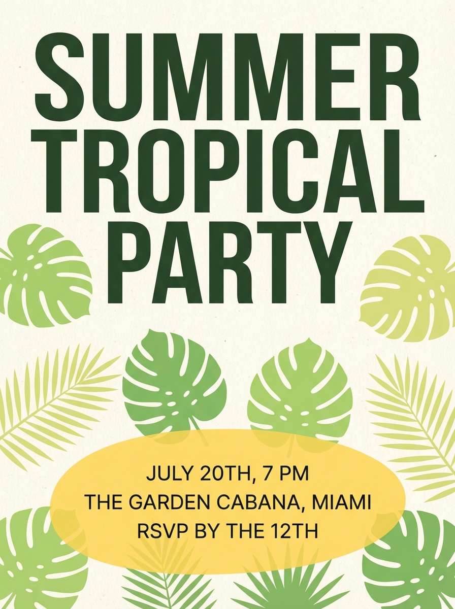 summer party invitation