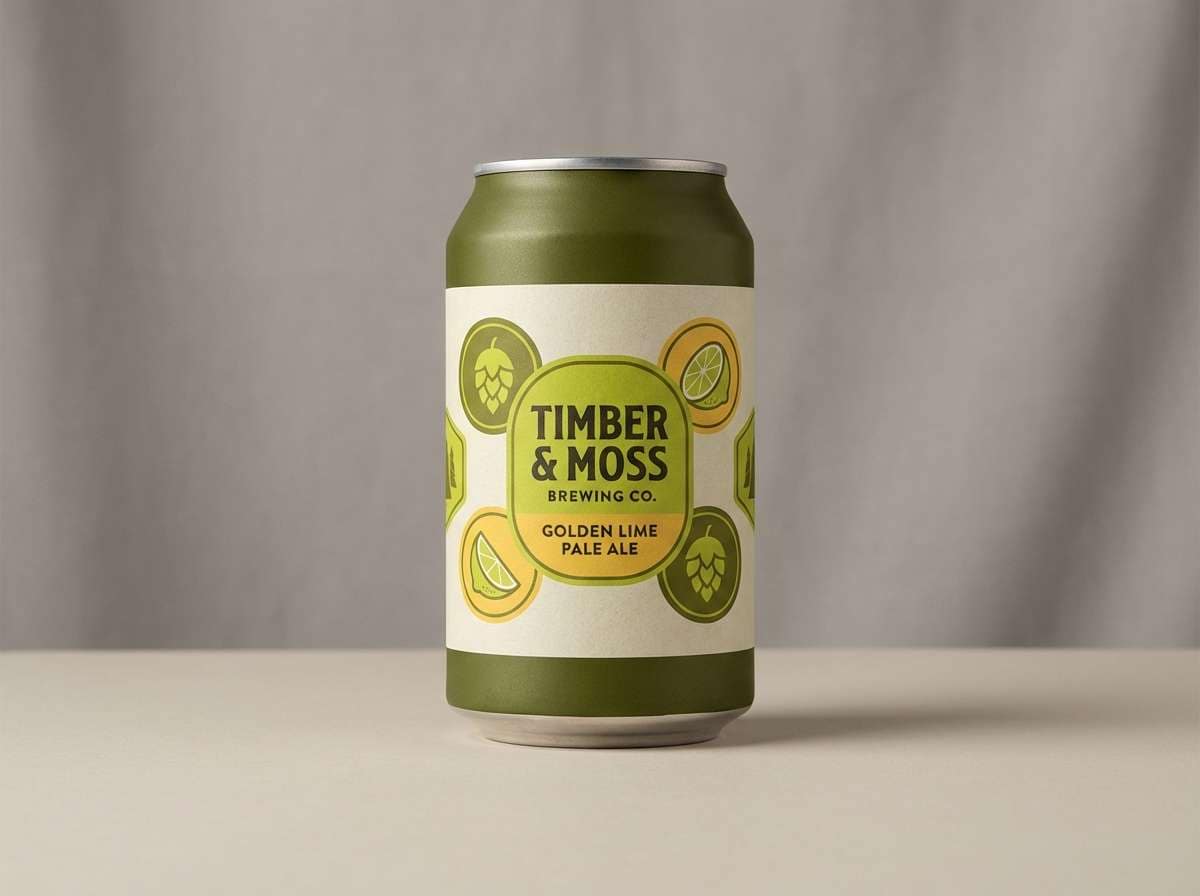 craft beer can label