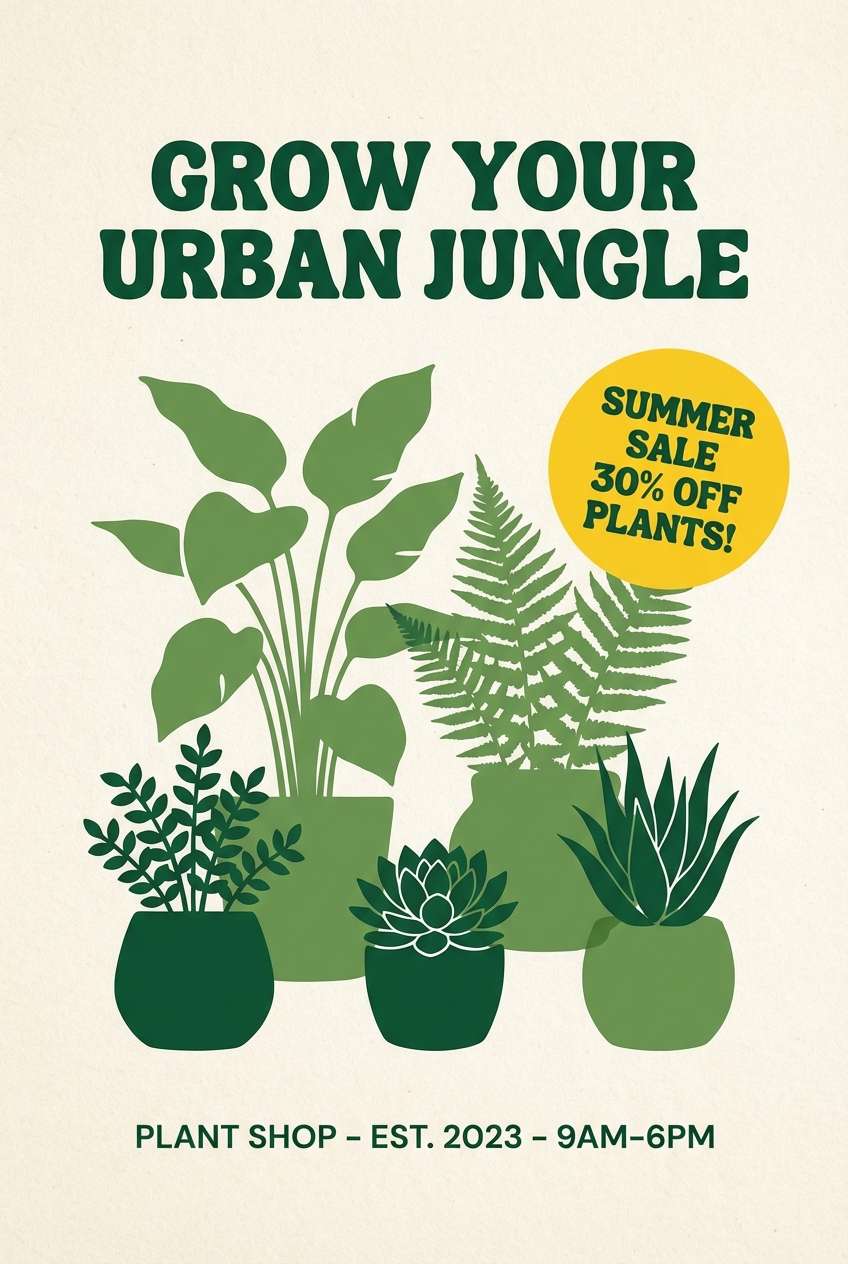 plant shop poster
