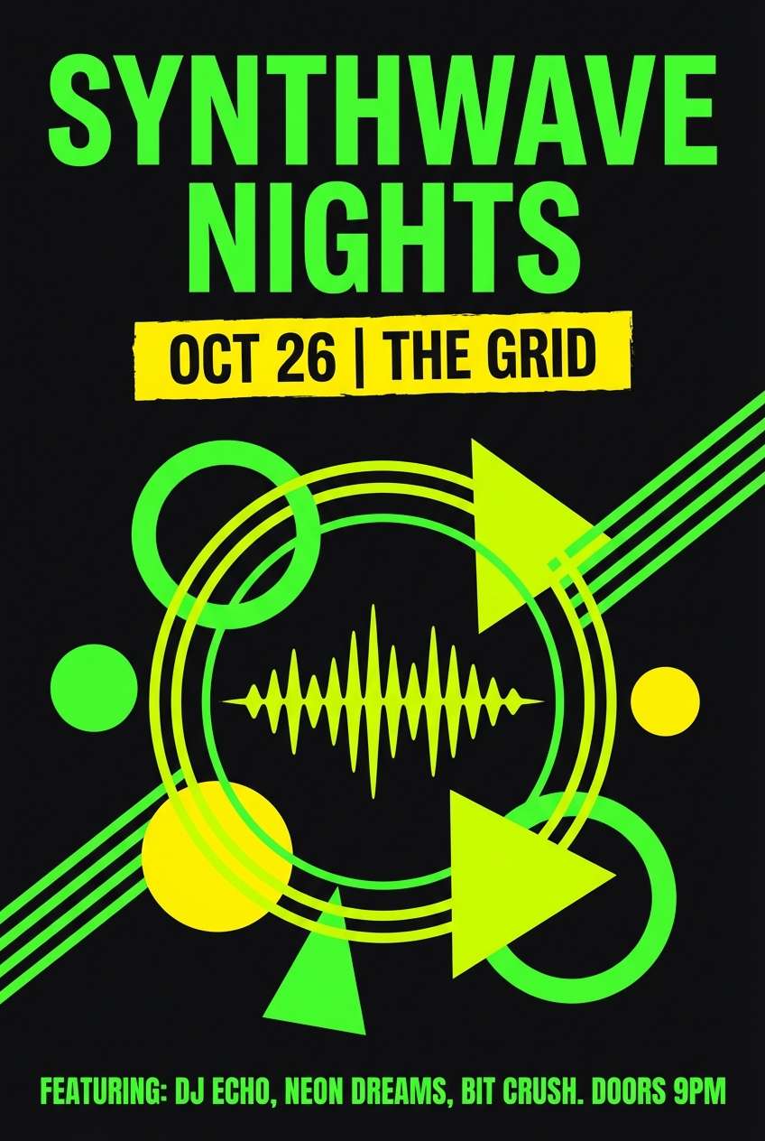 neon event poster