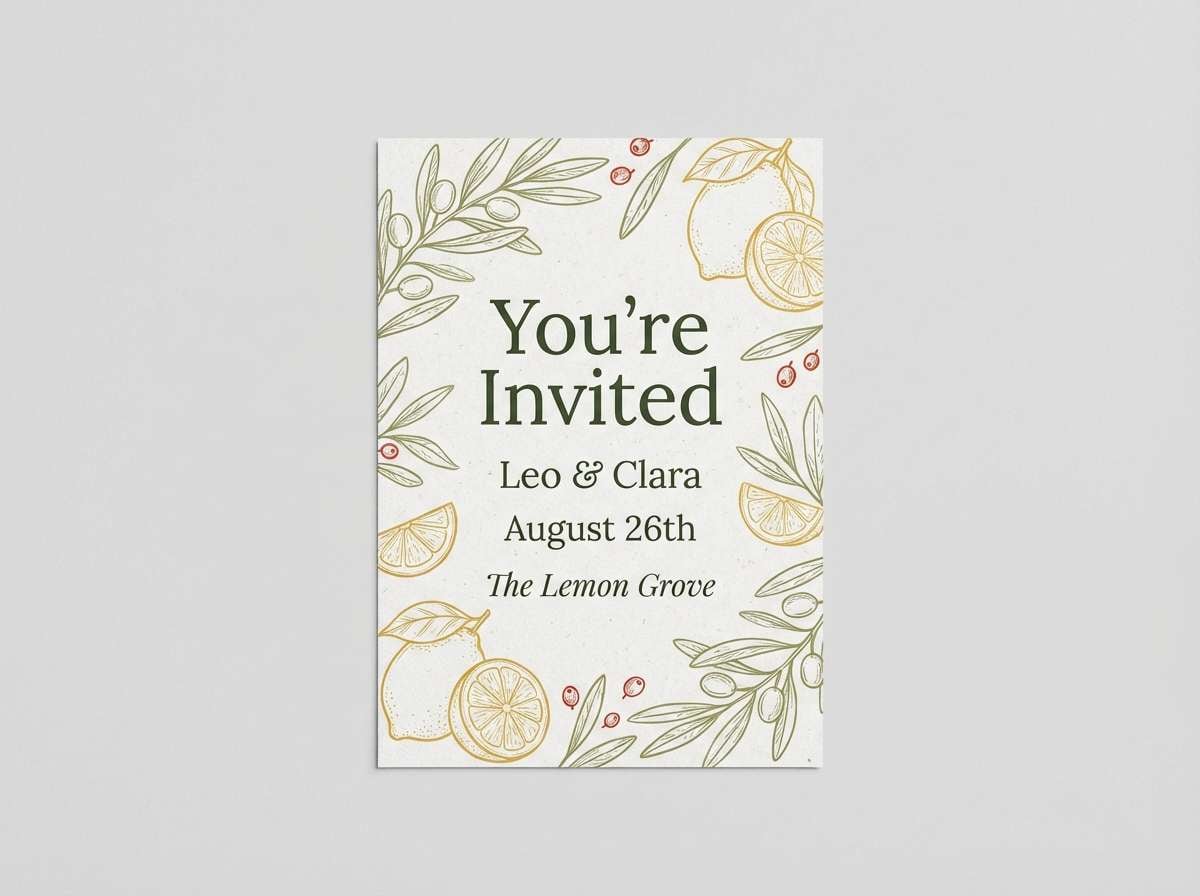 summer invitation card