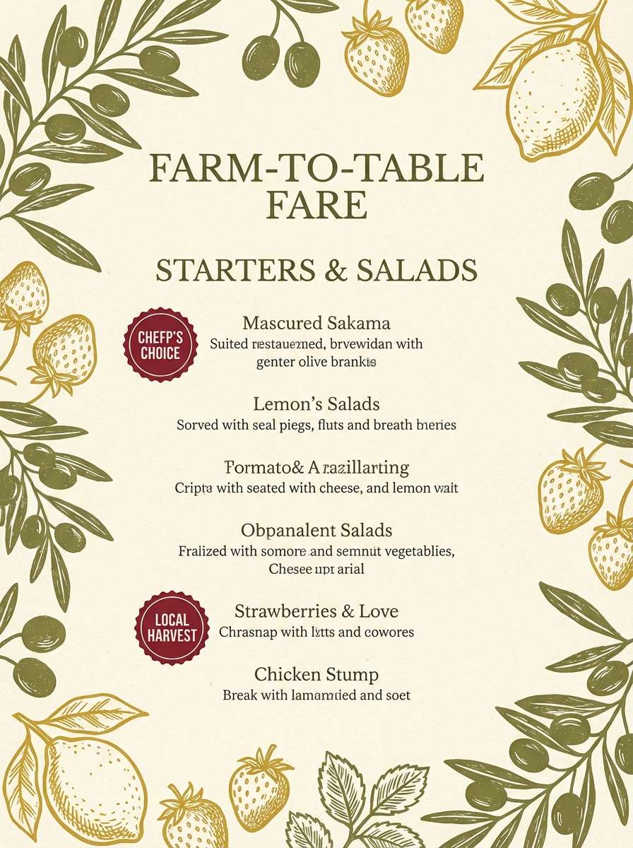 restaurant menu design