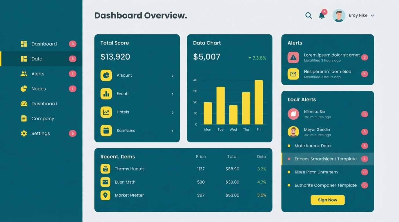 dashboard ui mockup