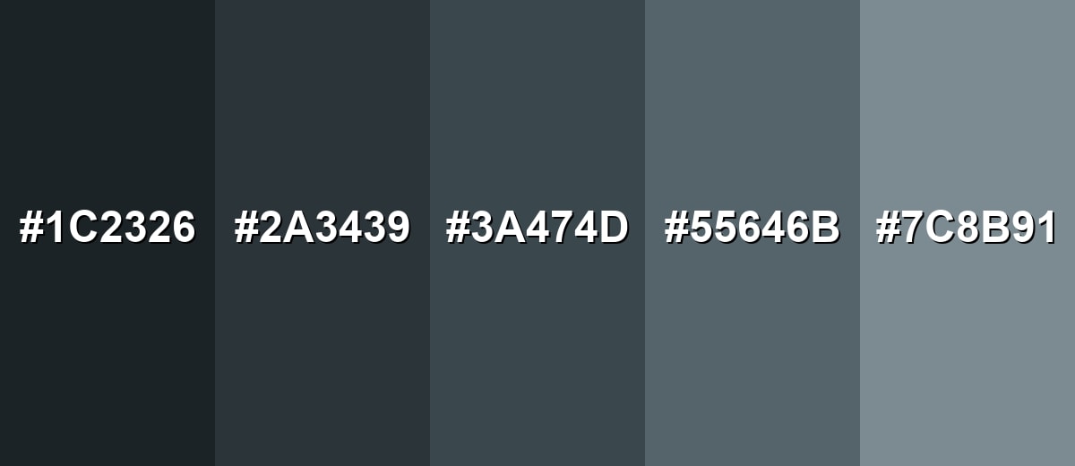 shades and variations of gunmetal-color