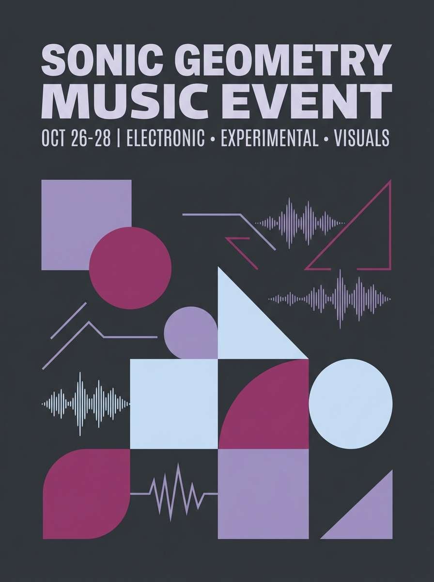 dark lavender event poster