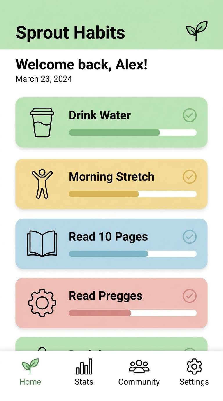 habit tracker ui screen