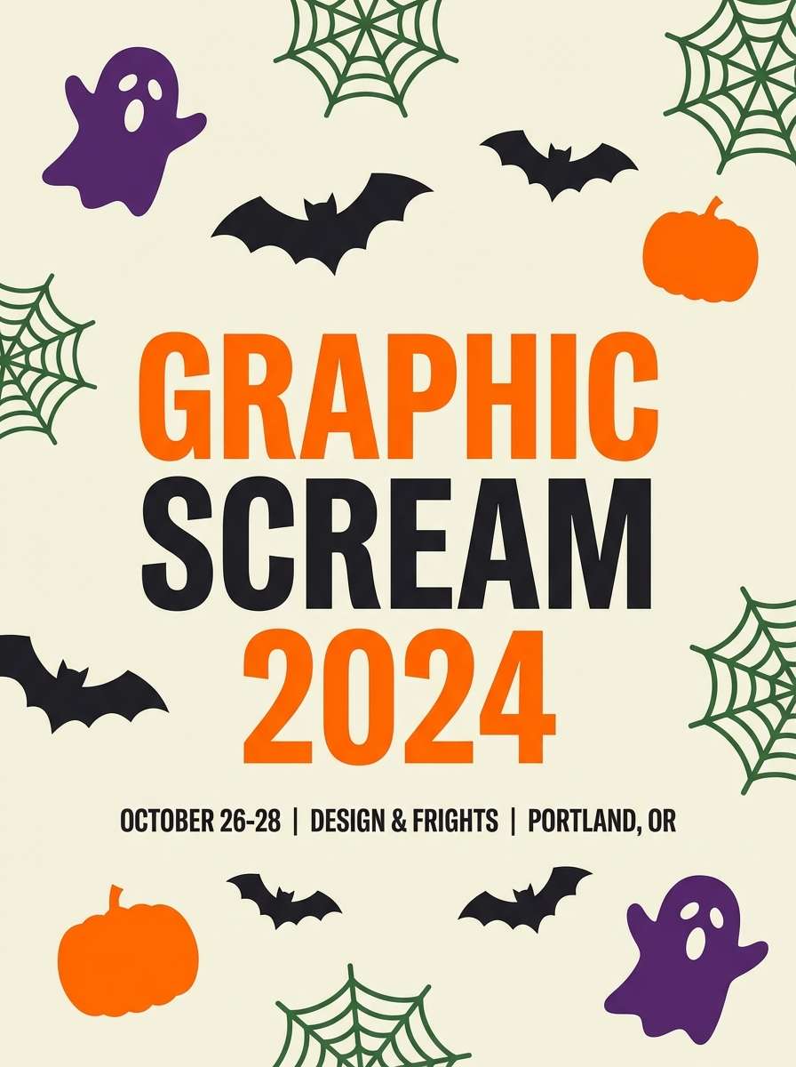 spooky event poster layout