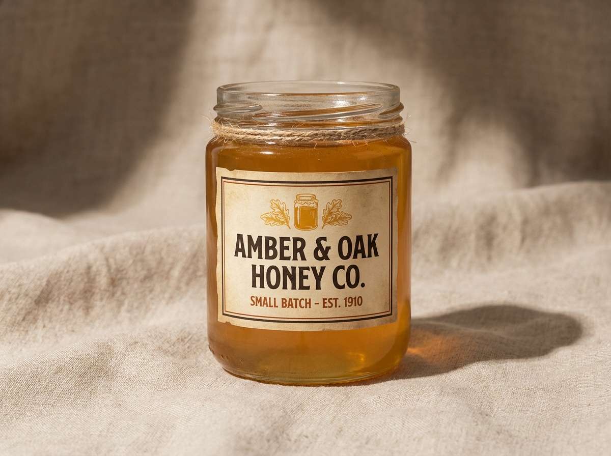 vintage label on jar