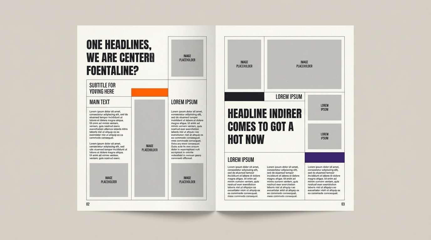 modern editorial layout spread