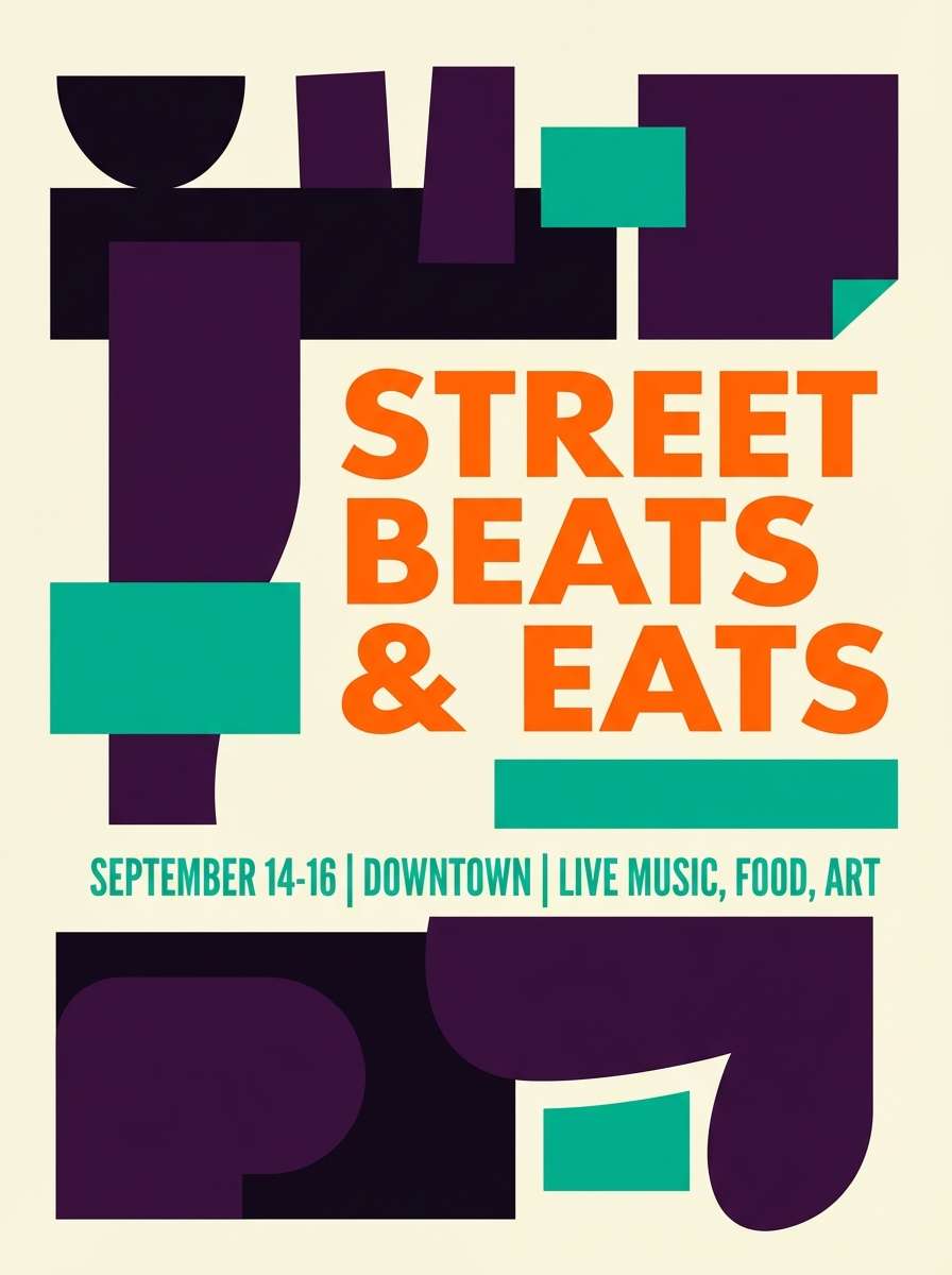 colorful night festival poster