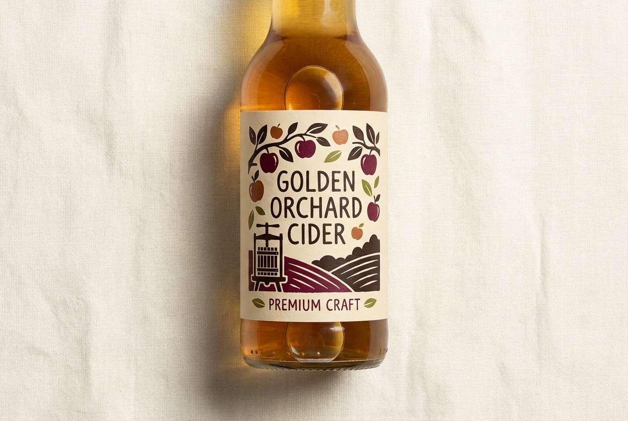craft cider bottle label