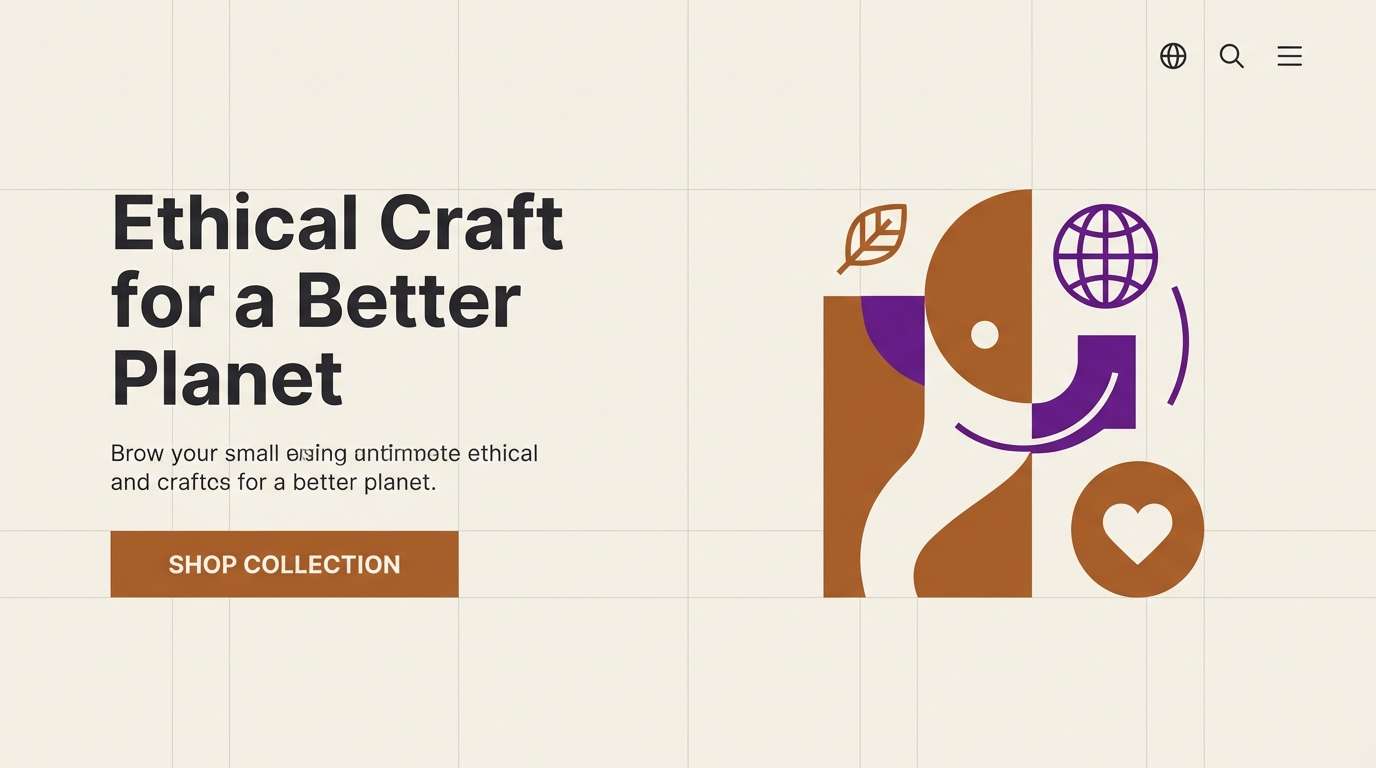 minimal seasonal website hero