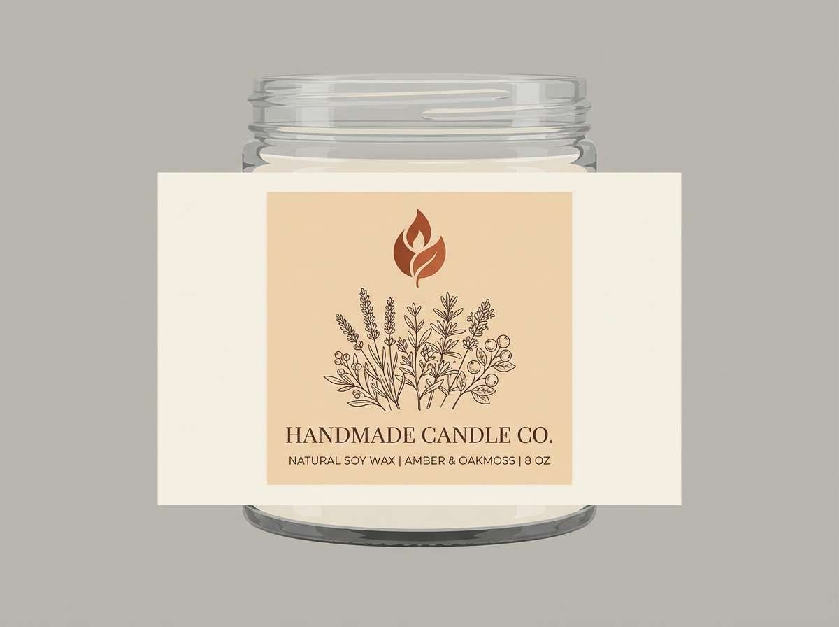 handmade candle label