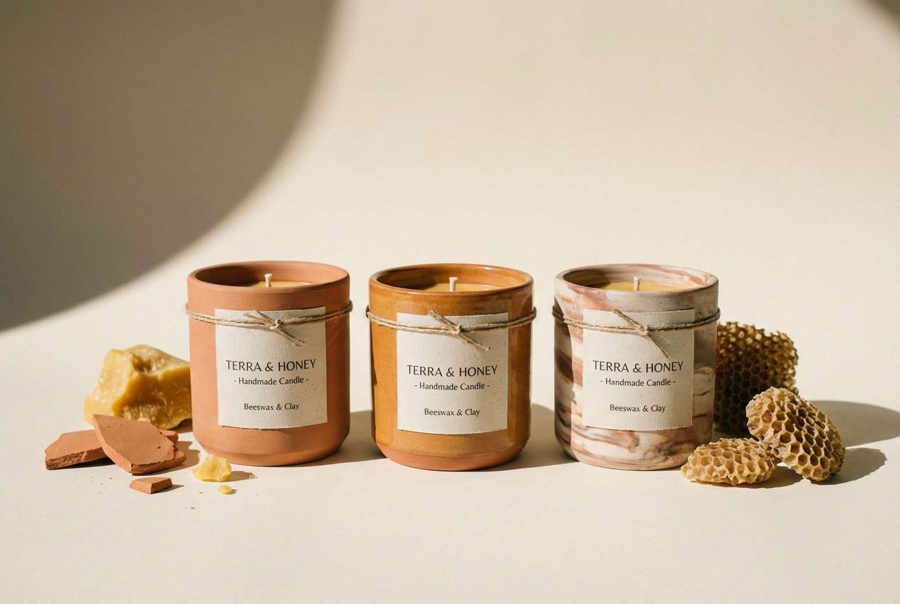candle packaging studio shot
