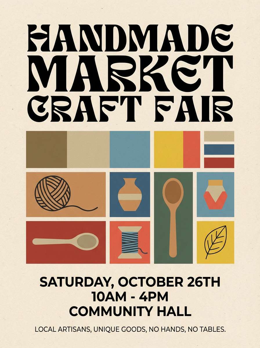 handmade market flyer