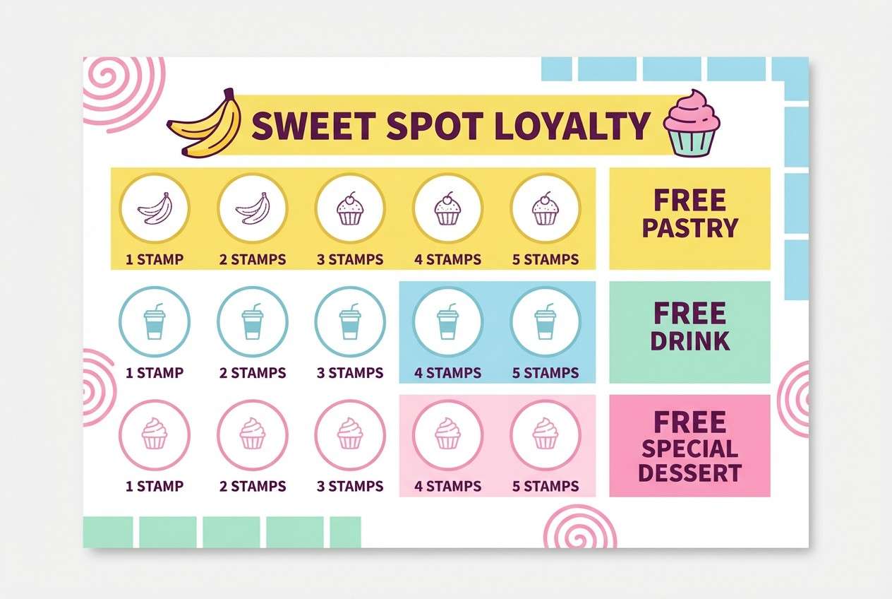 loyalty card in banana tones