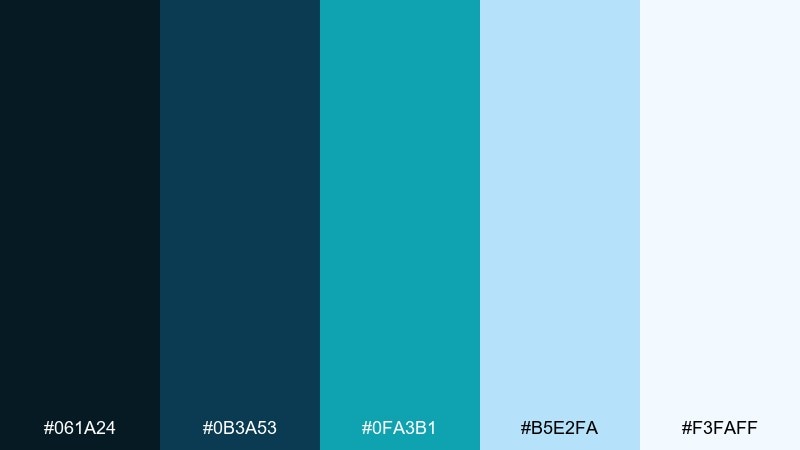 harbor balance finance color palette with hex codes