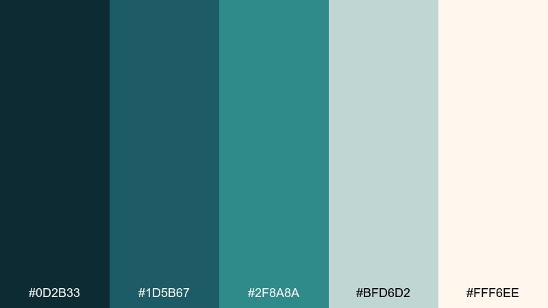 harbor mist color palette with hex codes