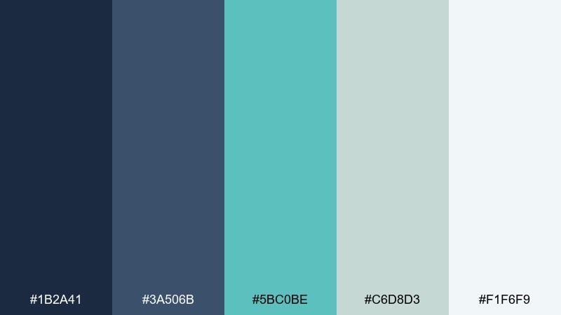 harbor mist color palette with hex codes