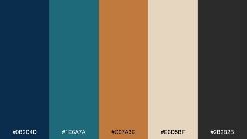 harbor patina blue bronze color palette with hex codes