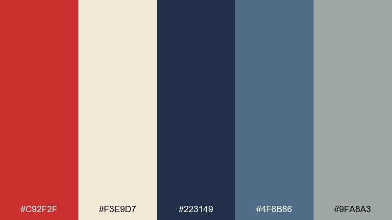 harbor stripe lighthouse color palette with hex codes
