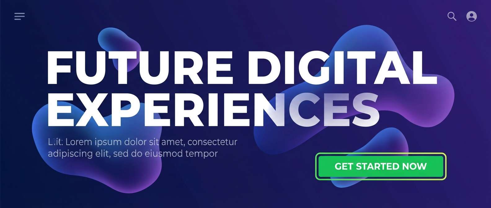 web hero with green cta