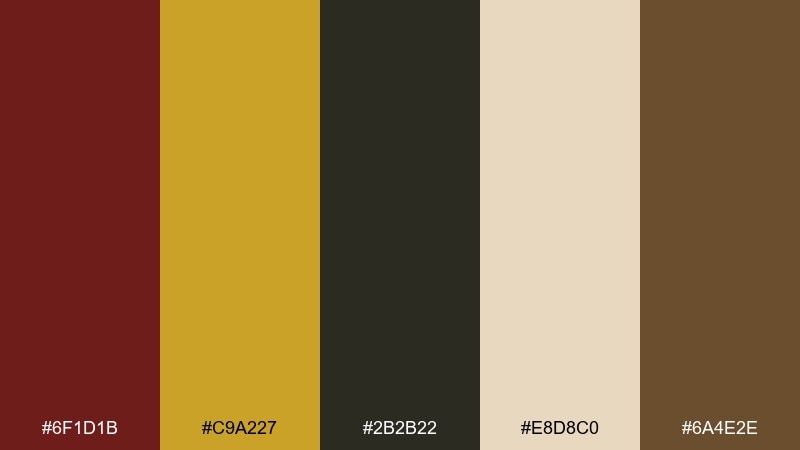 harvest caravaggio baroque color palette with hex codes