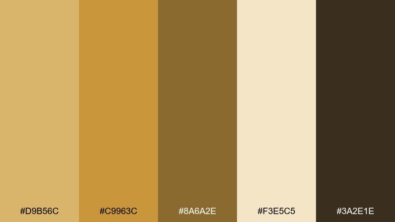 harvest grain earth color palette with hex codes