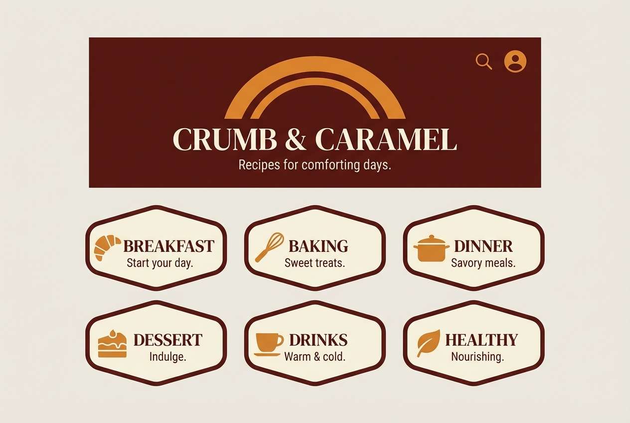 recipe header in autumn tones