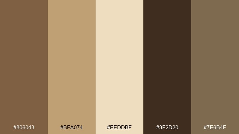 harvest wheat dark tan color palette with hex codes