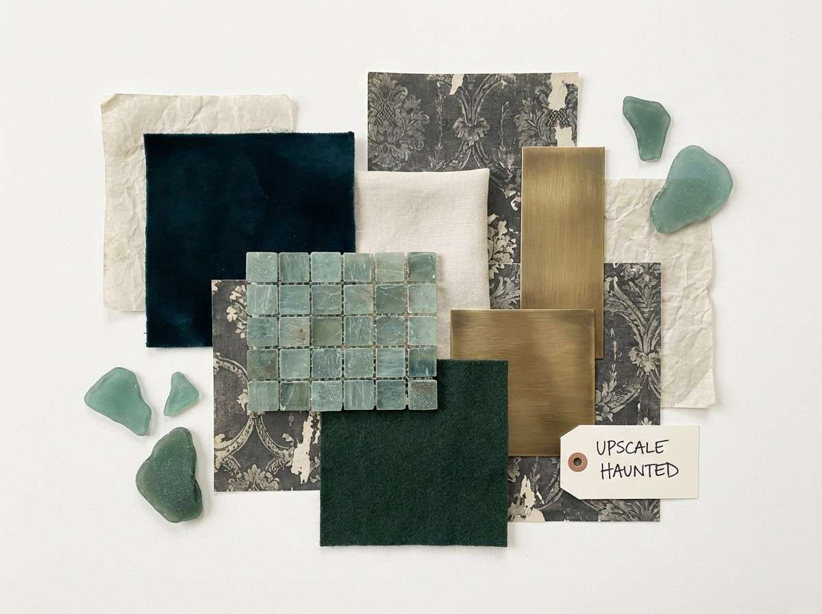 teal lobby moodboard