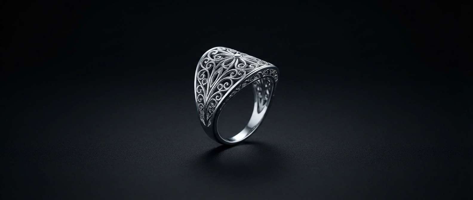 silver jewelry ad banner