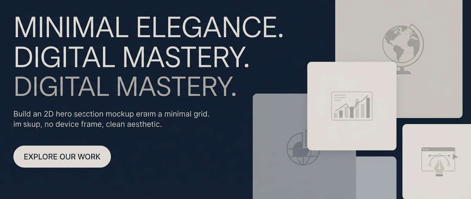 minimal website hero