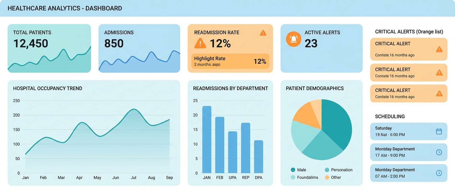 health dashboard ui