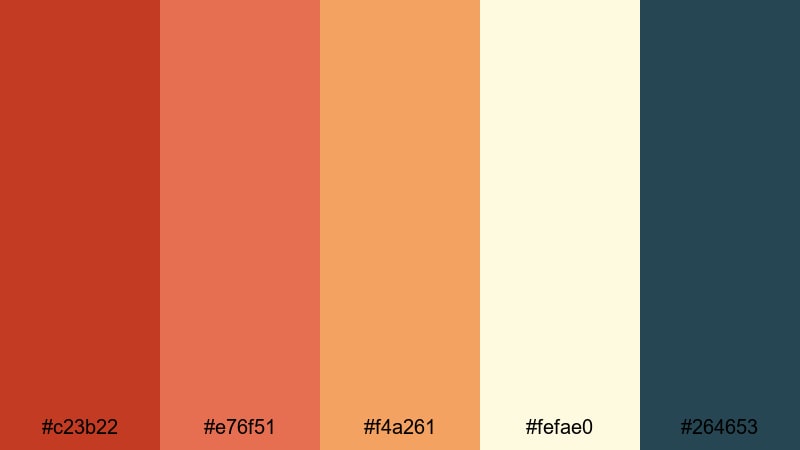 heartfelt clay color palette with hex codes