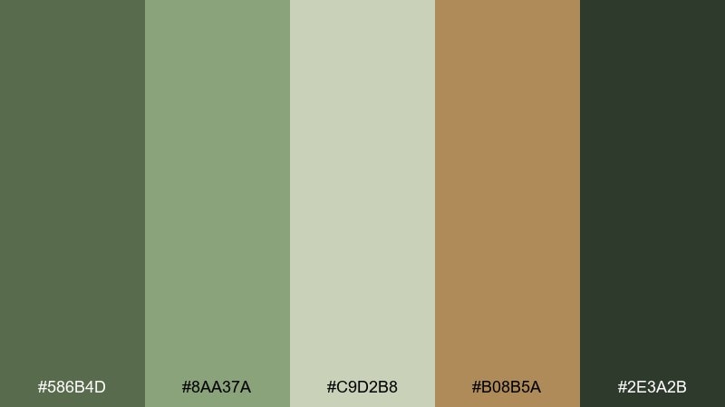 hedgerow sage countryside color palette with hex codes