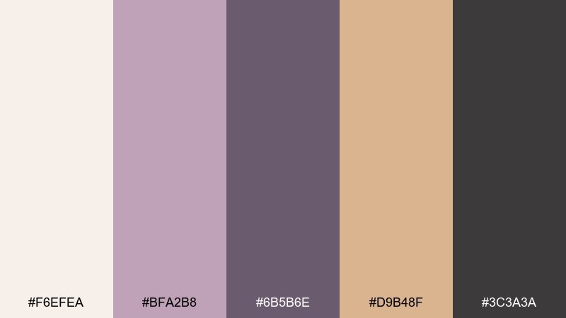 heirloom ribbon grandmillennial color palette with hex codes