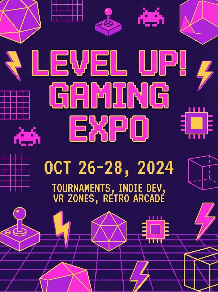 gaming event flyer