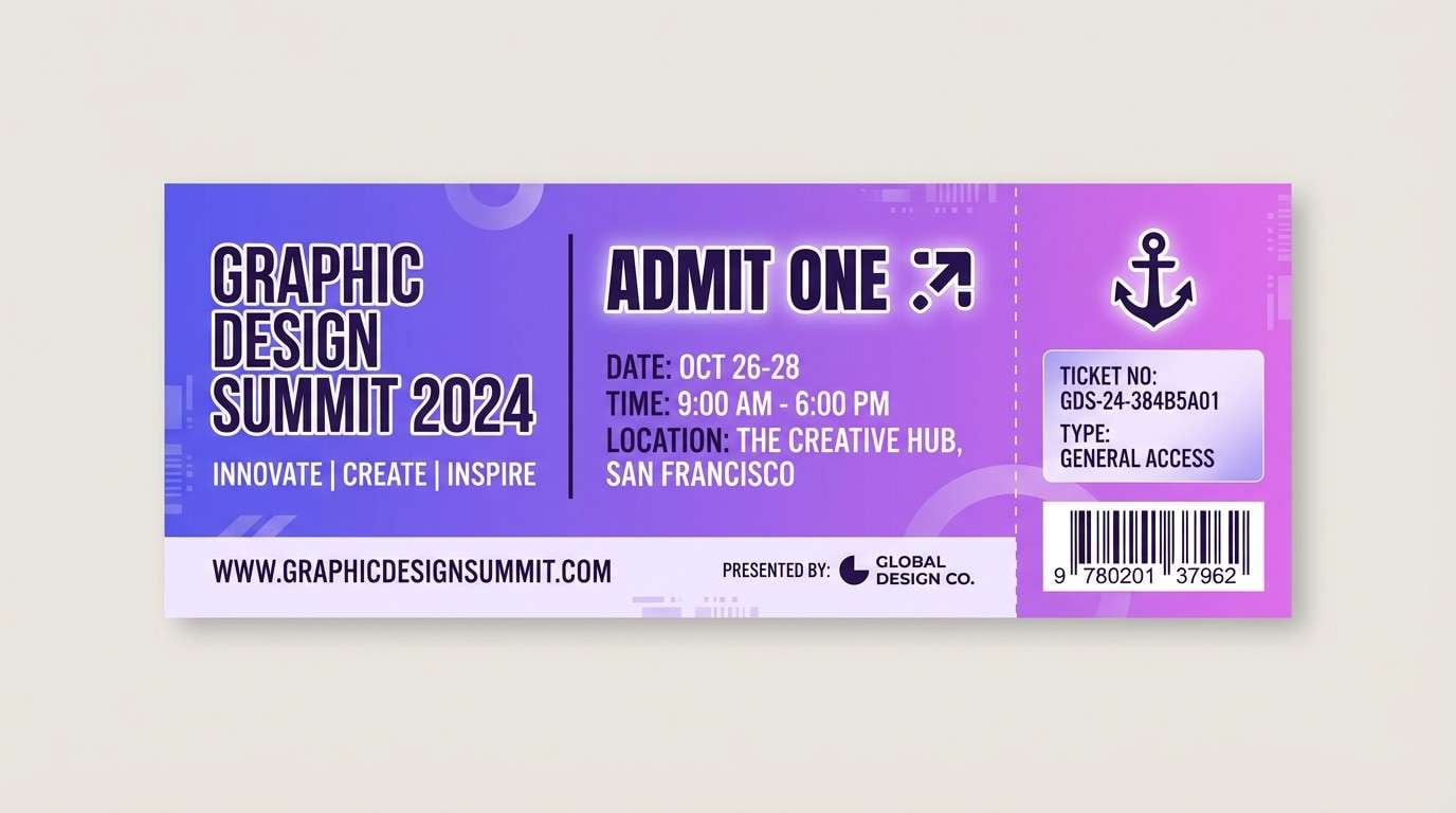 event ticket design