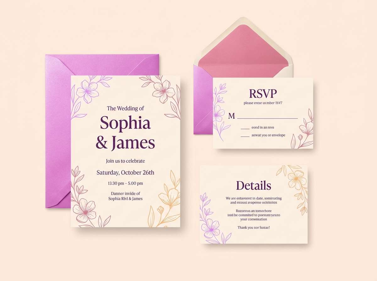 wedding invitation suite