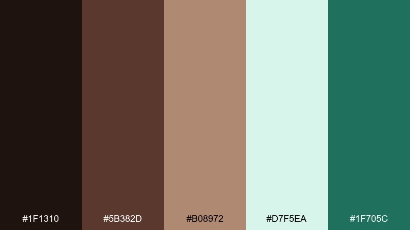 heritage-confection chocolate mint color palette with hex codes
