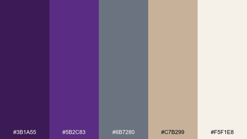 heritage library royal purple color palette with hex codes