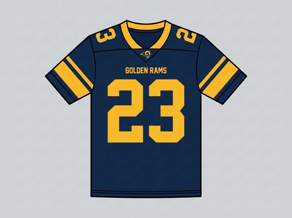 navy gold jersey design