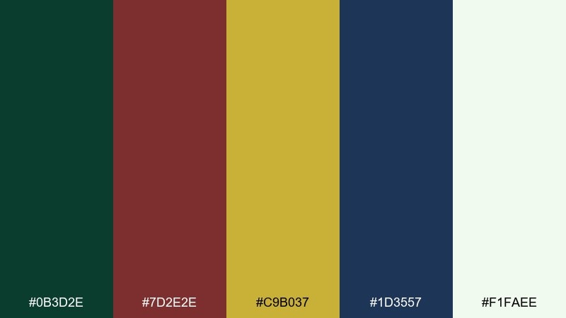 heritage tartan color palette with hex codes