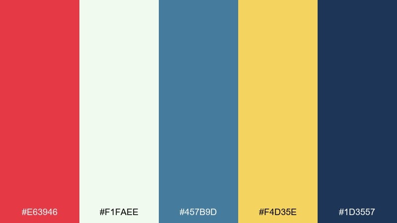 hero cape primary cartoon color palette with hex codes