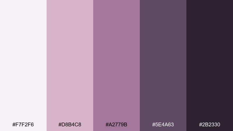 highland heather mountain color palette with hex codes